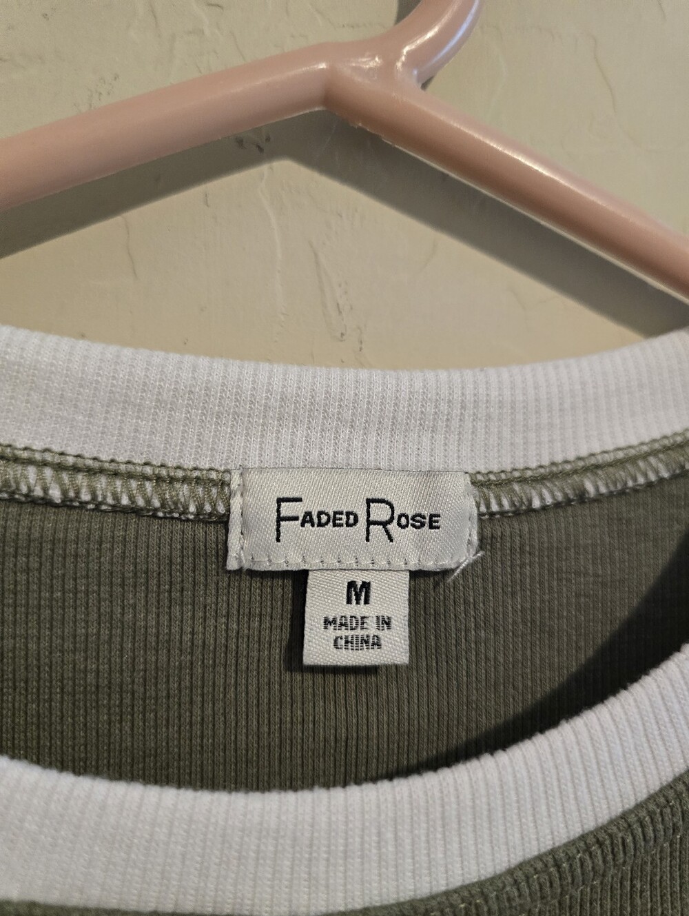 Olive Green Star Tee with White Trim - Picture 5 of 6